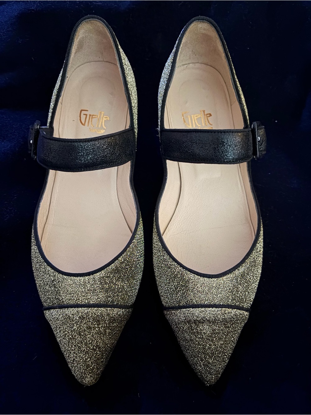 Handmade In Italy 🇮🇹 from Viareggio, Tuscany. Mary Jane with Lurex and Leather.